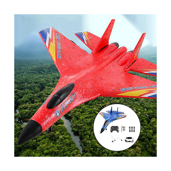 Mobileleb Toys Red / Brand New SU-27 RC Plane Remote Control Foam Glider Ready 2CH Gifts for Kids Adult