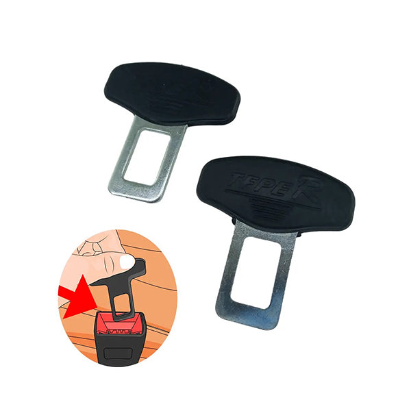 Mobileleb Vehicle Parts & Accessories Black / Brand New Seat Belt Silencer 2 Pcs Metal - 12214
