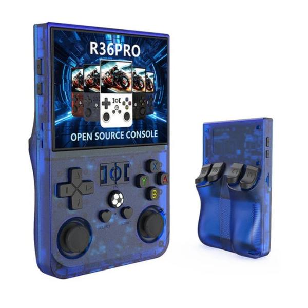 Mobileleb Video Game Consoles R36 PRO Handheld Game Console – Retro Arcade Video Player with 64GB, 18000+ Games, 3.5” IPS Screen, Dual Joysticks, Open Source Linux System, Portable Emulator Console