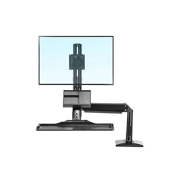 Mobileleb Video Black / Brand New NB Desk Mount with Keyboard Tray for 19-27 Inches Screens Up to 9Kg Load Full Motion - NB35