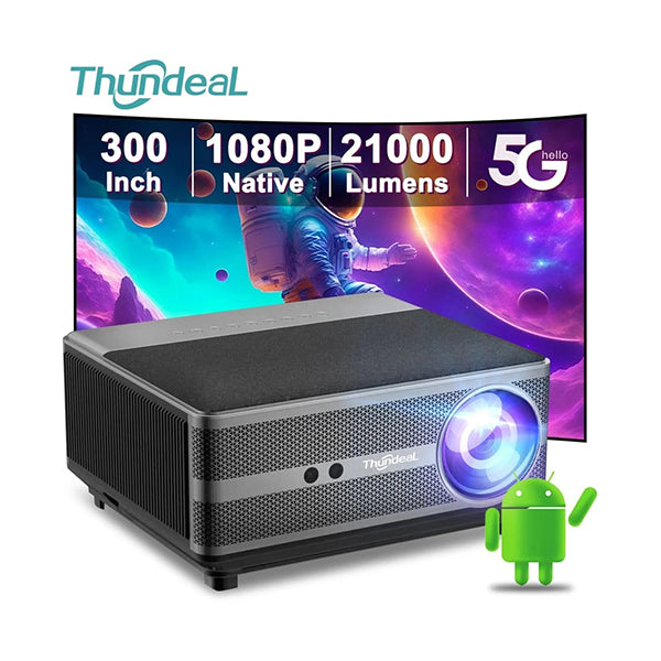 Mobileleb Video NEW Thundeal TD98 Projector Projecteur 21000 Lumens Full HD / 4K Smart Ai Autofocus TV