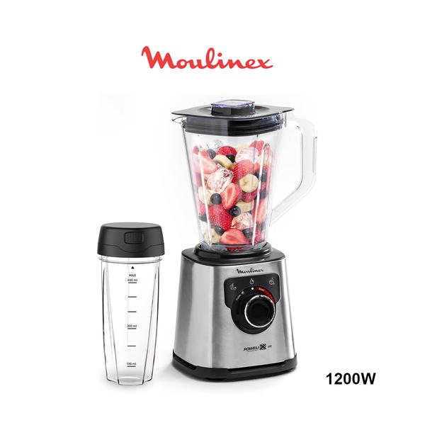 Moulinex Kitchen & Dining Moulinex Blender | PerfectMix | High Speed 2 L Blender Smoothie Maker | Mixer | 1200 W | 4 Auto Programs | Light and Unbreakable Jar | Powerful Blending | 600 ml Bottle | LM88HD27