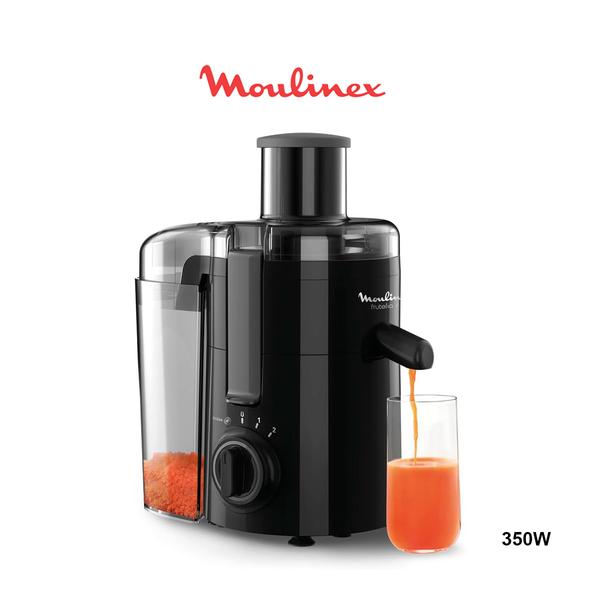 Moulinex Kitchen & Dining Moulinex Frutelia Plus Juicer, 950ml, 350w, 2 Speed, Stainless Steel Filter, Compact, Homemade Fruit and Vegetable Juice, Pulp Collector JU370810