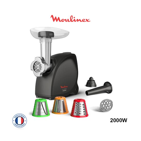 Moulinex Kitchen & Dining Moulinex HV4 Successor Meat Grinder, 2000 W, Perfect Mincer up to 2.3 kg/min, Versatility, Vegetable Chopper, Sausage and Kebbe, Handle, Durable Performance, Made in France, ME472832