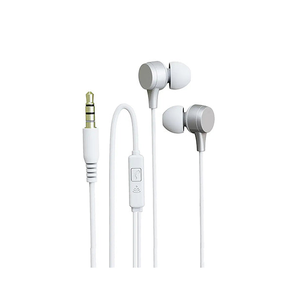 Moxom Audio White / Brand New Moxom MX-EP54, Stereo Earphones with Microphone and Control Button - mx-ep54
