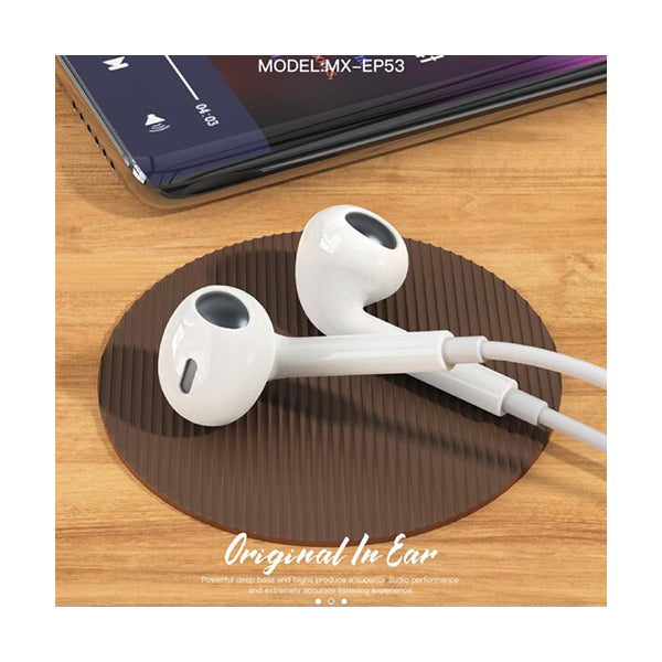 Moxom Audio White / Brand New Moxom MX-WL53, Bass G3 Type-C Earphone