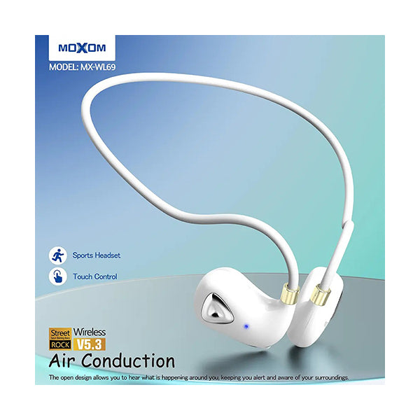 Moxom Audio White / Brand New Moxom MX-WL69, Sports Air Conduction Wireless Headset - mx-wl69