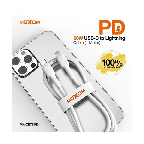 Moxom Electronics Accessories White / Brand New MOXOM MX-CB77, TYPE-C to IOS Cable PD 20W Fast Charge