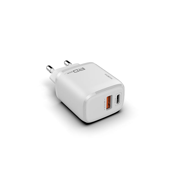 Moxom Electronics Accessories Moxom MX-HC64, Smart Type-C USB Dual Ports Fast Charging Adapter