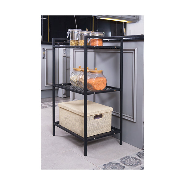 Mudesa Kitchen & Dining Black / Brand New Mudesa, Metal 3 Shelves Desk Back File Cabinet Open Metal Office Shelf Decorative Shelf - ALNUS