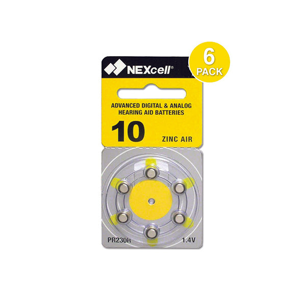 Nexcell Electronics Accessories Silver / Brand New Nexcell Hearing Aid Battery 1.45 Volt Pack of 6 - A10 - B26