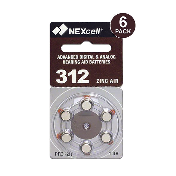 Nexcell Electronics Accessories Silver / Brand New Nexcell Hearing Aid Battery 1.45 Volt Pack of 6 - A312 - B28
