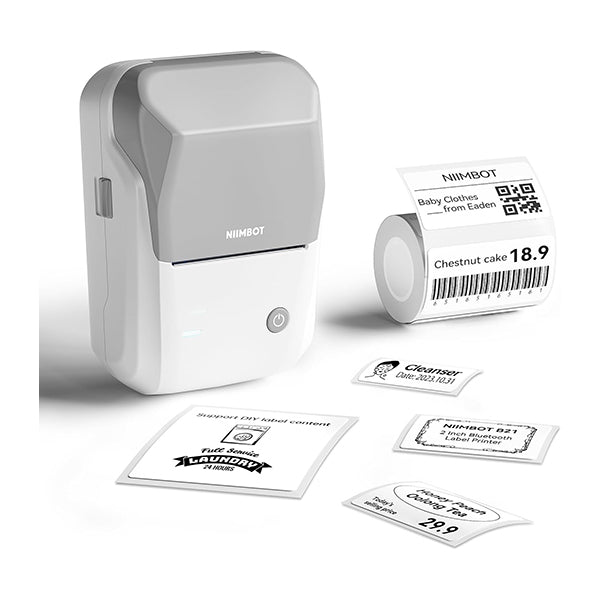 NIIMBOT Office Equipment Grey White / Brand New / 1 Year NIIMBOT B1 Label Maker Machine, Thermal Label Printer Easy to Use for Office, Home, Business, 2 Inch Label Maker