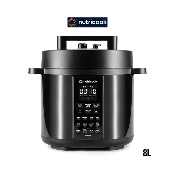 Ninja Gaiden Kitchen & Dining Nutricook Smart Pot 2, 8 Liters, 9 In 1 Electric Pressure Cooker, Steamer, Sauté Pot, Yogurt Maker & More, 12 Programs With New Lid NCSP208K