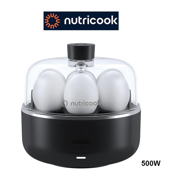 Nutricook Kitchen & Dining Nutricook Egg Cooker, 7 Eggs Capacity, Egg Cooker for Boiled, Poached, Scrambled Eggs & Omelettes, Buzzer Indicator, Precision Cooking, Includes accessories, EC207ME-K, Black