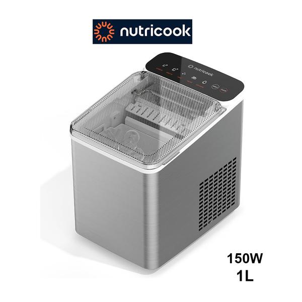 Nutricook Kitchen & Dining NutriCook Ice Maker, Rapid 7-Minute Ice Production, Bullet-Shaped Ice, Self-Cleaning Function, Compact & Portable, NC-ICY510K