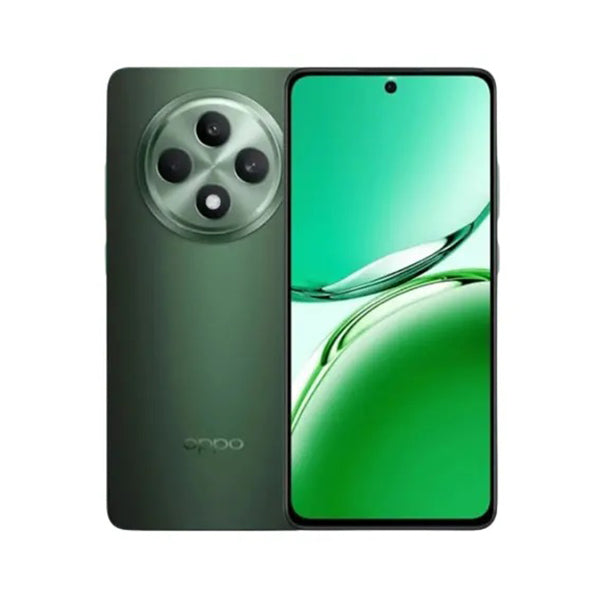 OPPO Communications Olive Green / Brand New / 1 Year Oppo Reno12 F 4G 16GB/256GB (8GB Extended RAM) + 1 Year Screen Replacement