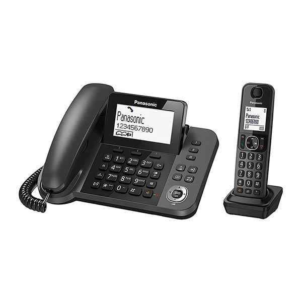Panasonic Communications Black / Brand New Panasonic Digital Corded and Cordless Phone with Handset KX-TGF310