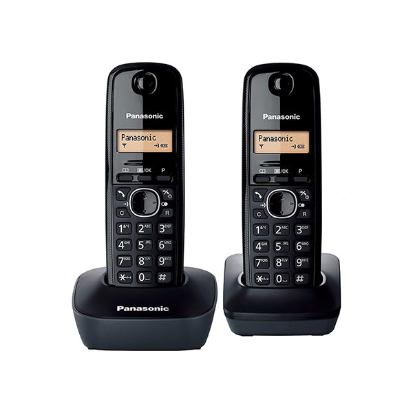 Panasonic Communications Black / Brand New Panasonic Digital Cordless Phone 2 Handsets KX-TG1612