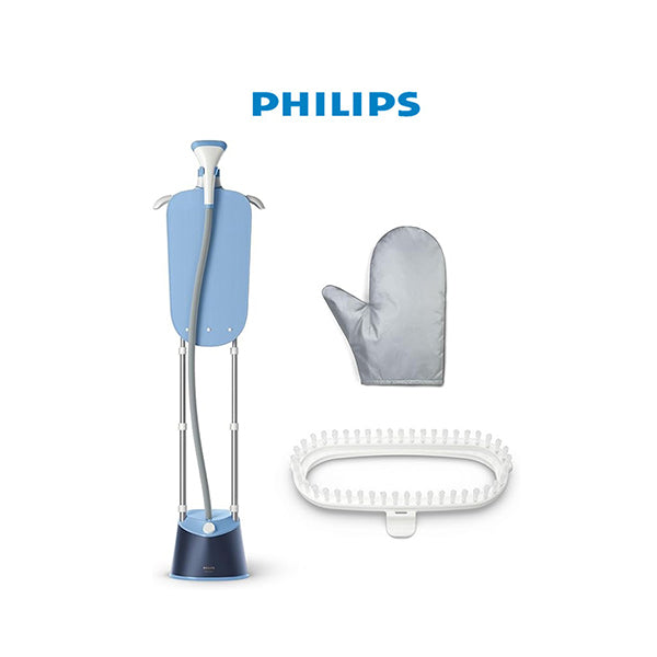 Philips Household Appliances Philips Garment Steamer 1000 Series - 1800W, 1.8L Detachable Tank, 3 Steam Setting, 36 g/min, Integrated Stylemat, Deep Azur