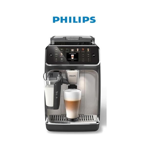 Philips Kitchen & Dining Philips EP5547/90 Fully Automatic LatteGo Espresso Machine, 5500 Series, SilentBrew Technology, Quick Start, Aromatic Coffee from Freshly Ground Beans, 20 Hot and Cold Drinks, Black Chrome