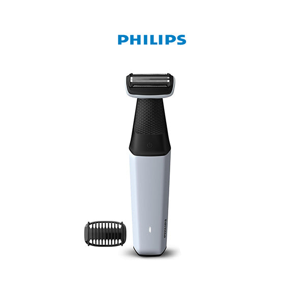 Philips Personal Care Philips Body Trimmer for Clinically Tested for Sensitive Skin, Patented Pearl Tip & Hypoallergenic foil Skin Safe Grooming Trim or Shave Basis Your Style Showerproof BG3007/01