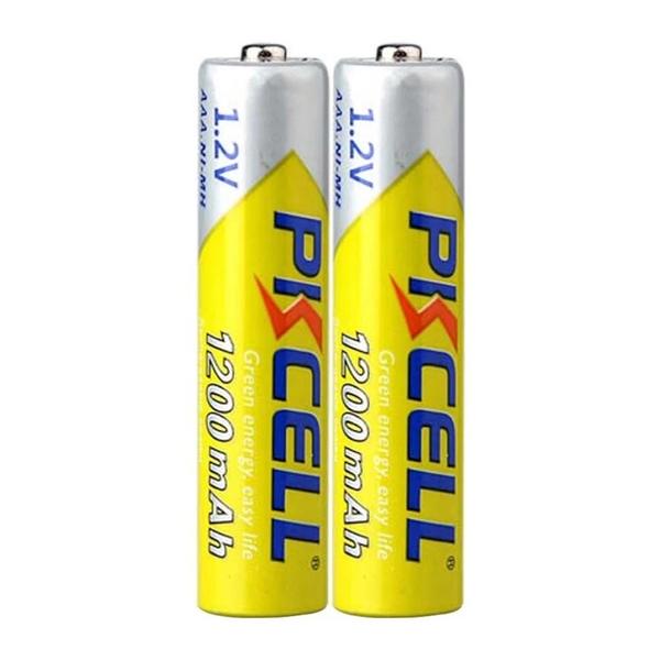 PKcell Electronics Accessories PKcell Batteries AAA 1200mAh Pack of 2, Rechargeable, NI-MH 1.2V - B46C