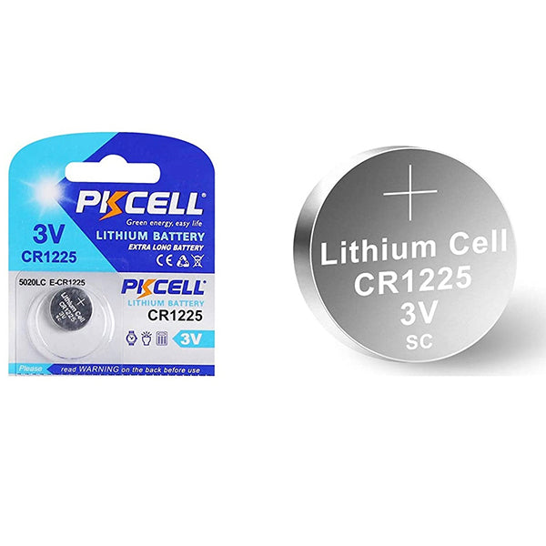 PKcell Electronics Accessories Silver / Brand New PKcell Lithium Coin Cell Button Battery 3 Volt for Household Items, Electronic Products Pack of 5 - CR1225