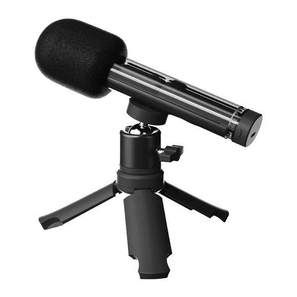 Porodo Audio Brand New Green Lion GM-94X Wireless Microphone, 360° Omnidirectional, ANC Noise Reduction, Ultra-Low Latency, Magnetic Clip-on, 20m Wireless Range, Universal USB-C Handheld to Tabletop, Desktop Mic Mode, 50db Ai Noise Reduction, 9 Hours Working, GNGM94XMICBK