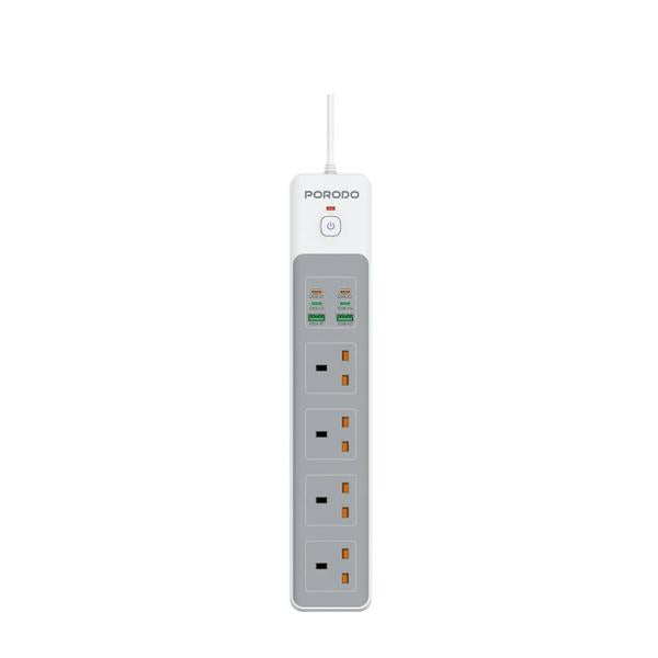 Porodo Electronics Accessories White / Brand New Porodo 4AC 65W 3000W Power Strip