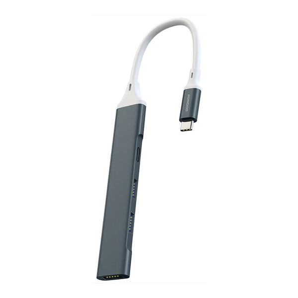 Porodo Electronics Accessories Gray / Brand New Porodo Aluminum Multi-Port USB-C Hub with 5Gbps Data Transfer
