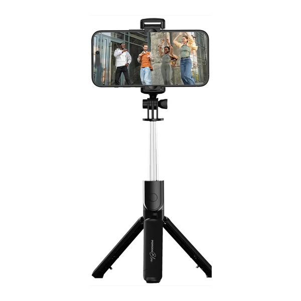 Porodo Electronics Accessories Porodo Blue FlexiTripod Selfie Stick with Foldable Tripod