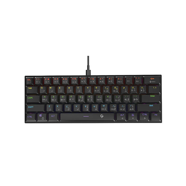 Porodo Electronics Accessories Black / Brand New Porodo, Gaming Low-Profile TKL Mechanical Keyboard-PDX218 Black with English & Arabic Layout