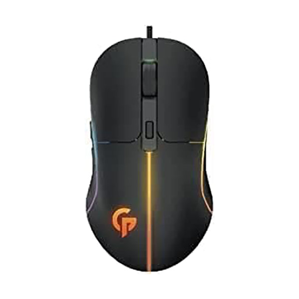 Porodo Electronics Accessories Black / Brand New Porodo, Gaming Mouse 7D Wired, 6 Breathing RGB, Rubberized Surface, Tracking Speed 28 IPS Upto 6400 DPI Macro Software Function
