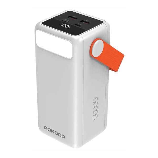 Porodo Electronics Accessories White / Brand New Porodo PortaPower 50000mAh Power Bank with Built-In LED Lighting