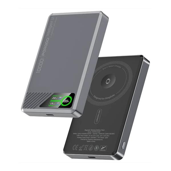 Porodo Electronics Accessories Gray / Brand New Porodo SlimMag 10000mAh Magnetic Power Bank