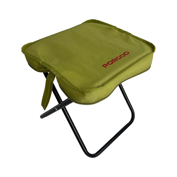 Porodo Outdoor Recreation Green / Brand New Porodo Lifestyle Quick-Fold Portable Camping Seat, 100KG Max Weight, Stable X-Frame, Comfort Seat Height, PDLFSTZDY