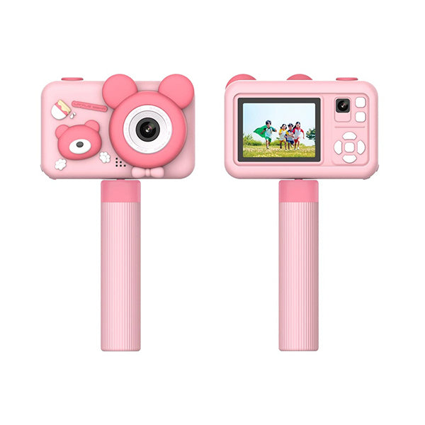 Porodo Pink / Brand New Porodo, Kids Digital Camera with Tripod Stand 26MP 1080P 400mAh