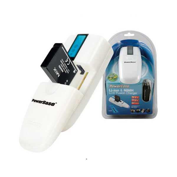 Powerbase Electronics Accessories White / Brand New Powerbase Universal Charger for Digital Camera Battery & AA - C735