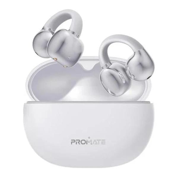 Promate Audio White / Brand New Promate AirClip AudioFit Open Ear Clip On TWS Earbuds w/ IntelliTouch