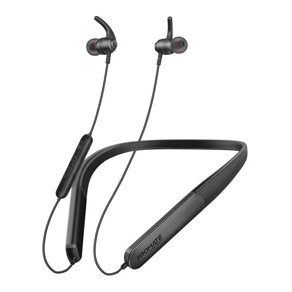 Promate Audio Black / Brand New Promate Leap-200H SportFit™ High Fidelity Wireless ENC Neckband Earphones with 200 Hours Playtime