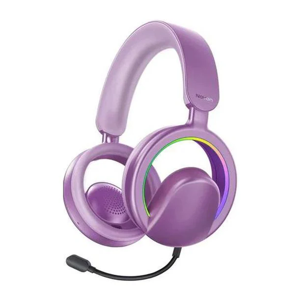 Promate Audio Purple / Brand New / 1 Year Promate NOVON High-Fidelity Open Ear Wireless Over-Ear Headphones with Detachable Mic
