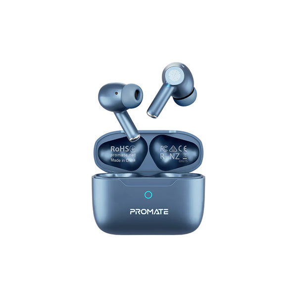 Promate Audio Blue / Brand New / 1 Year Promate, ProPods, High-Definition ANC TWS Earphones with Intellitouch