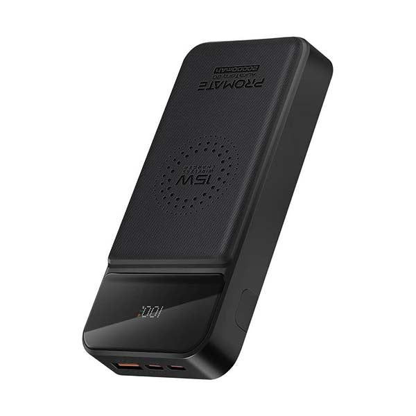 Promate Electronics Accessories Black / Brand New / 1 Year Promate, AuraTorq-20, Ultra Slim 15W Wireless Charging Power Bank with 20Watt PD & QC3.0