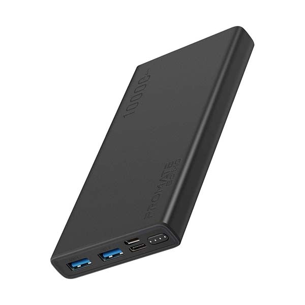 Promate Electronics Accessories Black / Brand New / 1 Year Promate, Bolt-10, Compact Smart Charging Power Bank with Dual USB Output