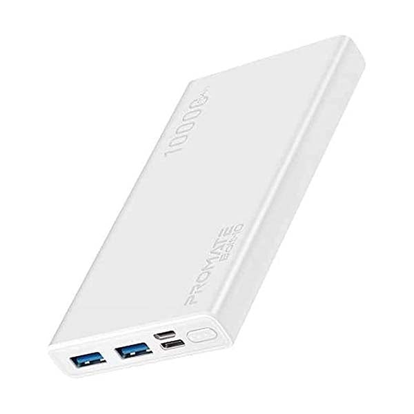 Promate Electronics Accessories White / Brand New / 1 Year Promate, Bolt-10, Compact Smart Charging Power Bank with Dual USB Output