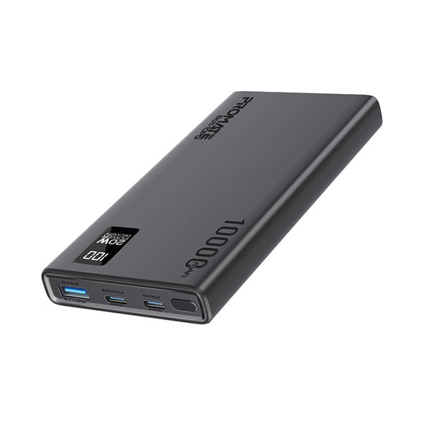 Promate Electronics Accessories Black / Brand New / 1 Year Promate, Bolt-10PD, Compact Smart Charging Power Bank with 20W PD Dual USB-C and 22.5W USB-A Ports