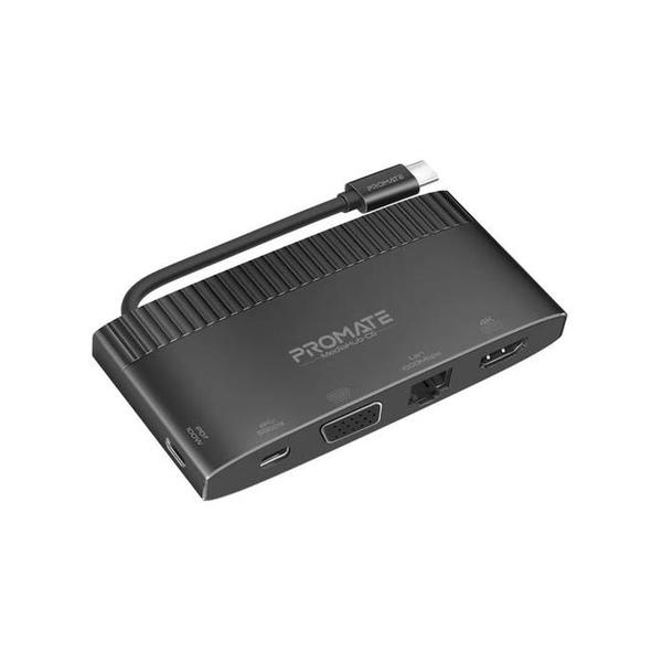 Promate Electronics Accessories Brand New Promate MediaHub-C6 6-in-1 Highly Versatile USB-C Media Hub with 100W Power Delivery