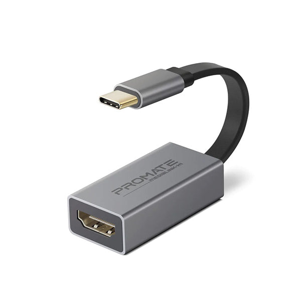 Promate Electronics Accessories Grey / Brand New / 1 Year Promate, MediaLink-H1, High Definition USB-C to HDMI Adapter