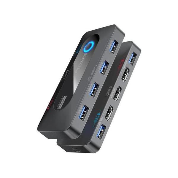 Promate Electronics Accessories Brand New Promate MEDIASWITCH-KVM K/60HZ KVM Switch with USB 3.0 Expansion